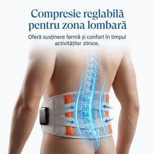 Centura lombara cu masaj vibratii, incalzire si acumulator wireless – imaginea 6