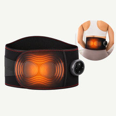 Centura lombara cu masaj vibratii si incalzire pe 5 trepte, wireless, Negru