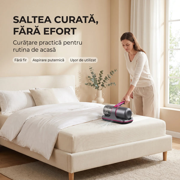 Aspirator antiacarieni wireless cu lampă UV, imaginea 5