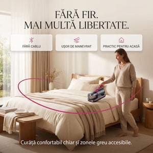 Aspirator antiacarieni wireless cu lampă UV, imaginea 8