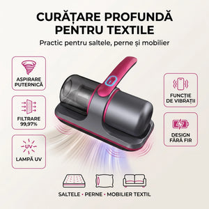 Aspiratorul antiacarieni cu vibrații pentru pat și saltea