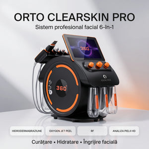 Dispozitivul ORTO ClearSkin Pro cu hidrodermabraziune și oxigen