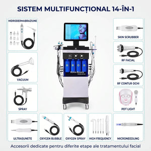 Dispozitivul HydraSkin Pro cu 14 funcții pentru îngrijire facială