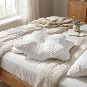Perna cervicala ortopedica CERVI-SAN Confort memory foam fermitate moale, Alb – imaginea 4