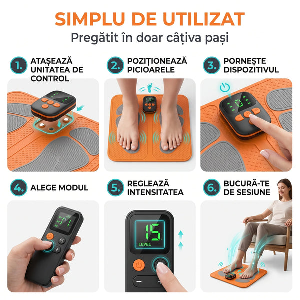 Placă masaj picioare 3 în 1 cu stimulare electrică, imaginea 4
