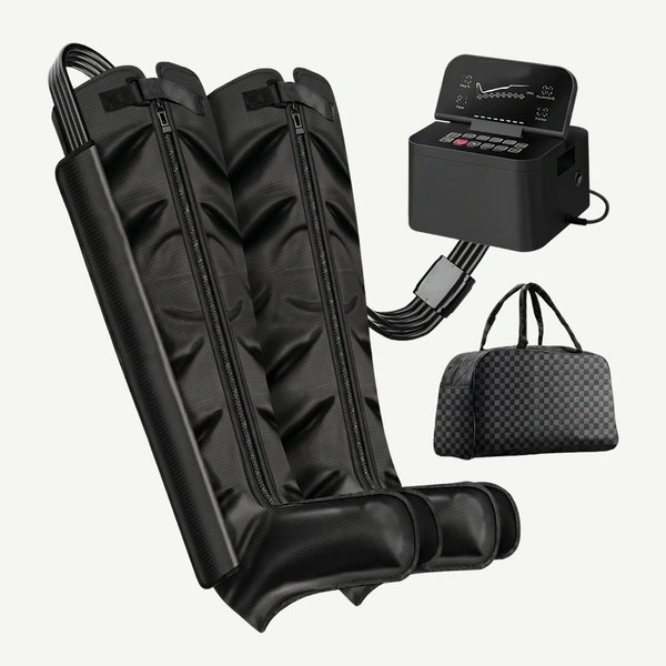 Aparat masaj picioare compresie aer AirPulse Pro, SmartSense, 8 moduri, Negru