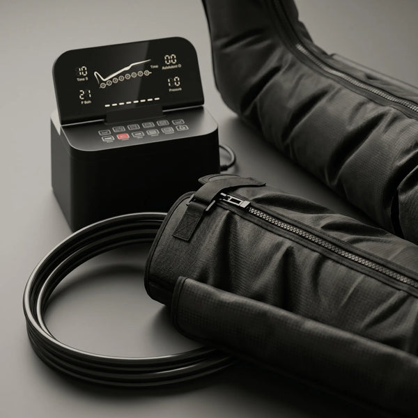 Aparat masaj picioare compresie aer AirPulse Pro, SmartSense, 8 moduri, Negru – imaginea 5