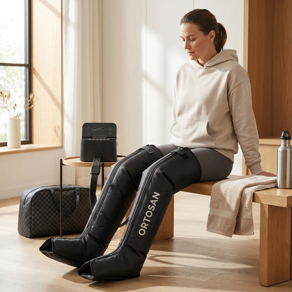Aparat masaj picioare compresie aer AirPulse Pro, SmartSense, 8 moduri, Negru – imaginea 6