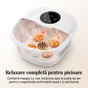 Aparat spa picioare Shiatsu pliabil cu incalzire apa, bule aer si role rotative – imaginea 2