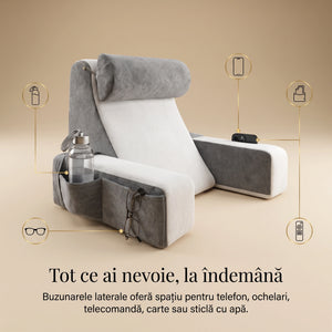 Pernă suport spate multifuncțională 45° pentru citit, imaginea 4