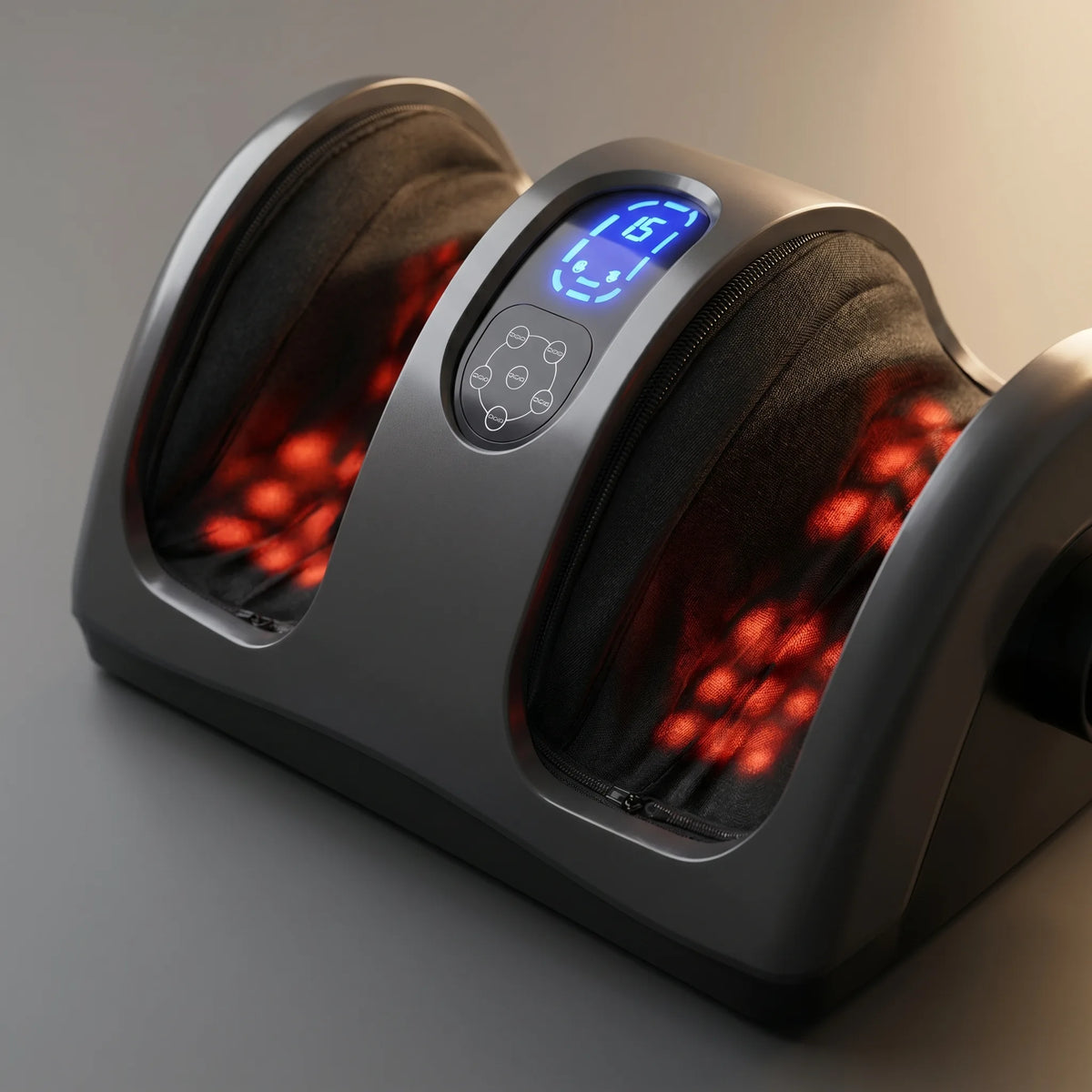 Aparat masaj picioare, gambe si brate Shiatsu 3D, cu incalzire, Negru – imaginea 3
