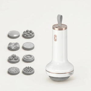 Aparat masaj corp anticelulitic wireless 3D, 8 capete, 5 moduri, Alb