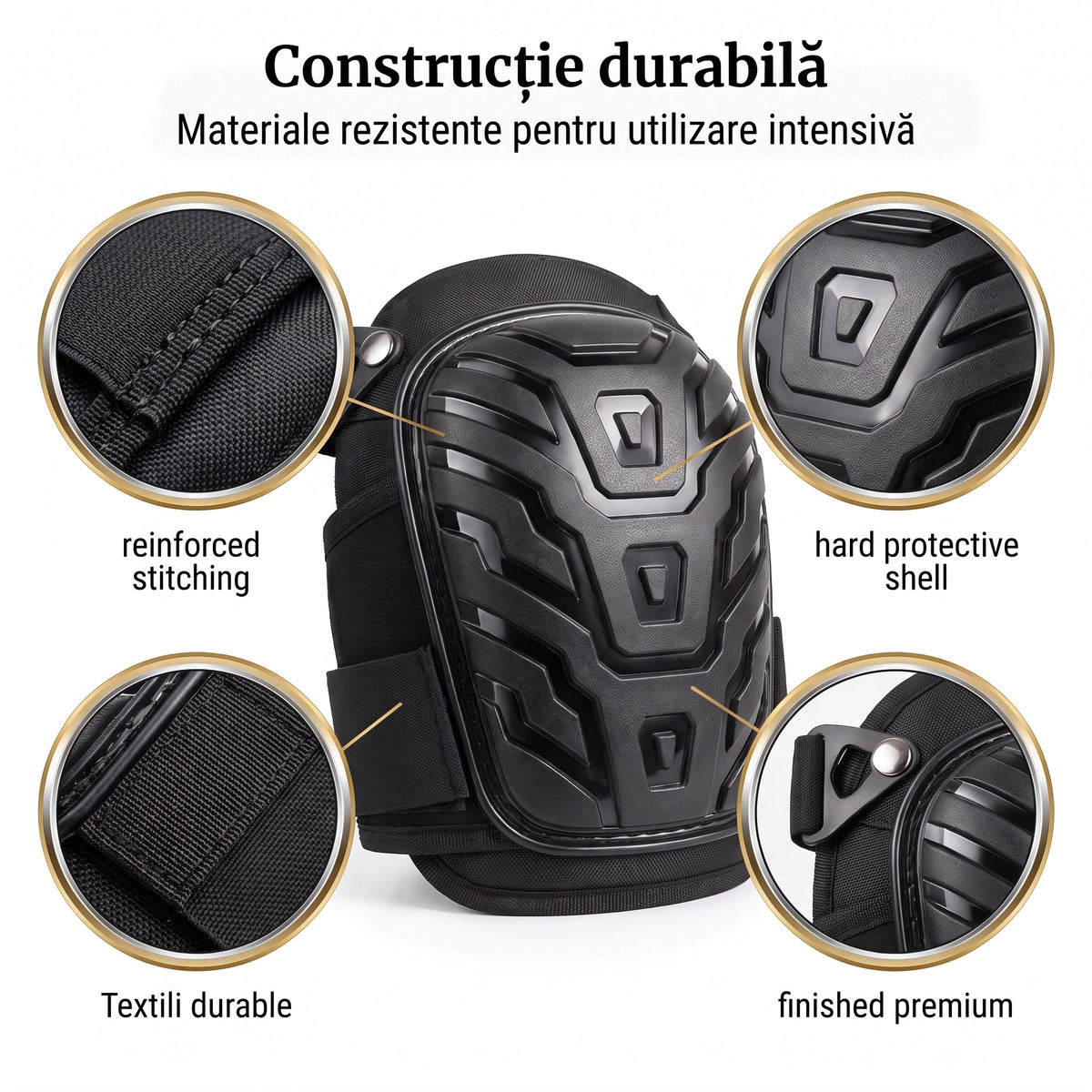 Set 2 genunchiere de lucru cu gel și curele reglabile, imaginea 6