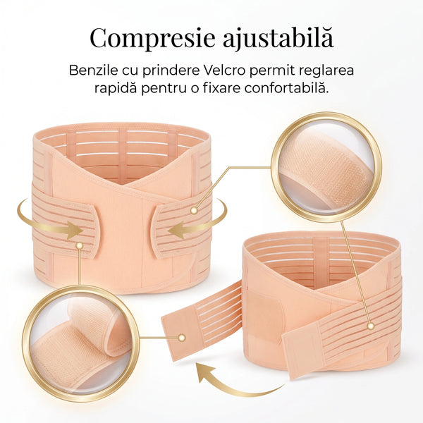 Corset postnatal modelator 3-in-1 (abdomen, talie, pelvis), Bej – imaginea 4
