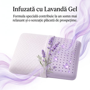 Perna AERO-SAN Lavanda Gel cu memory foam infuzat cu lavandă