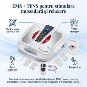 Aparat masaj picioare EMS reflexoterapie cu electrozi corp si incalzire, 25 moduri – imaginea 2