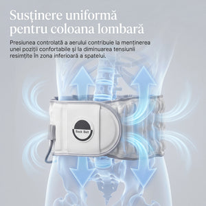 Centura decompresie lombara cu tractiune si coloane de aer 3D ORTO LOMBAR, Alb/Gri – imaginea 6