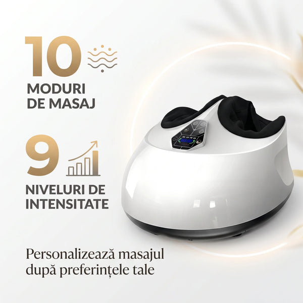 Aparat de masaj Shiatsu pentru picioare cu încălzire, wireless