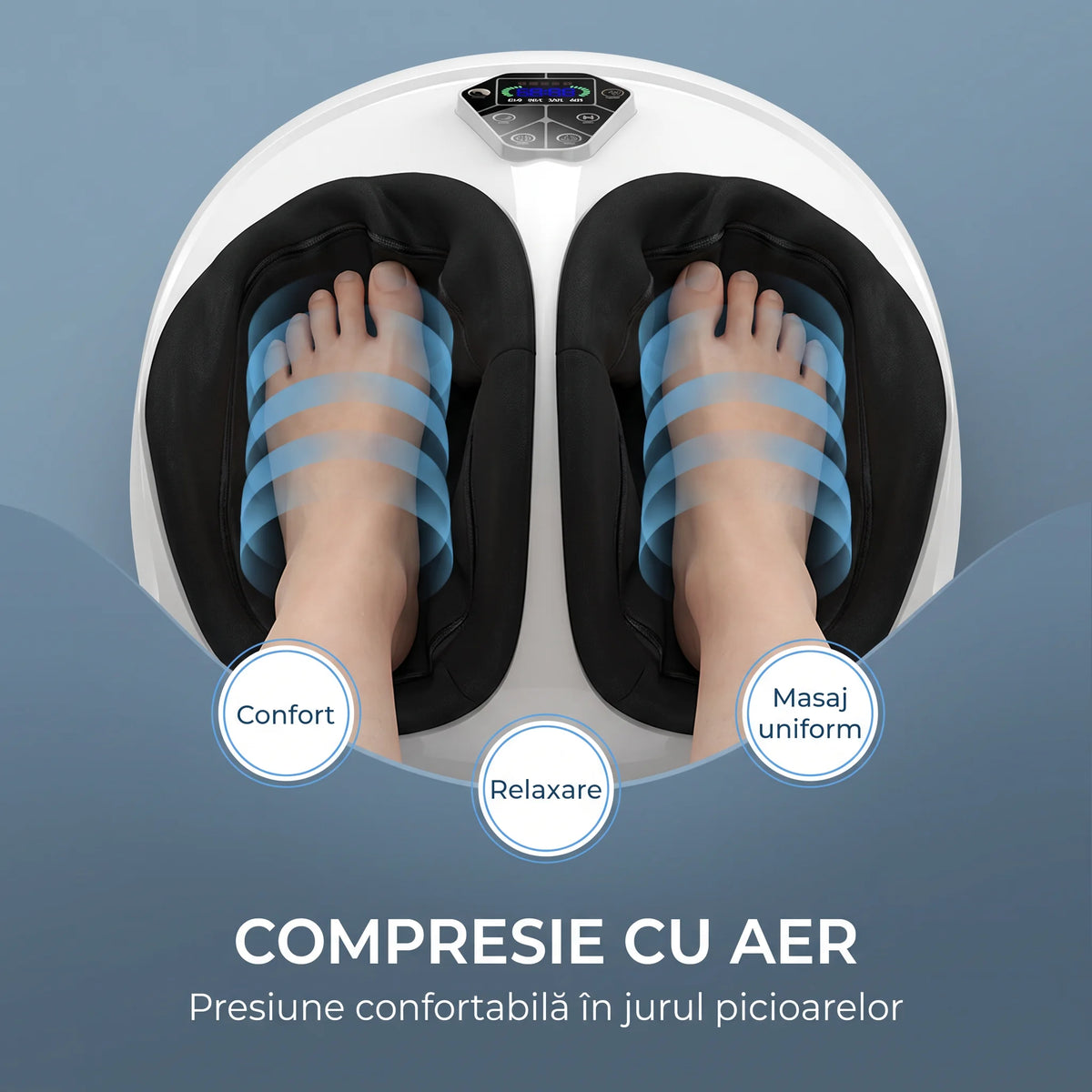 Aparat masaj picioare Shiatsu cu role și compresie aer, imaginea 4