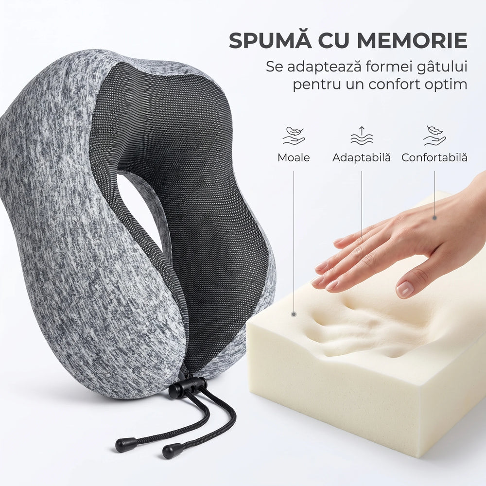 Pernă de călătorie cervicală 3D din memory foam, imaginea 4