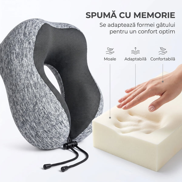 Pernă de călătorie cervicală 3D din memory foam, imaginea 4