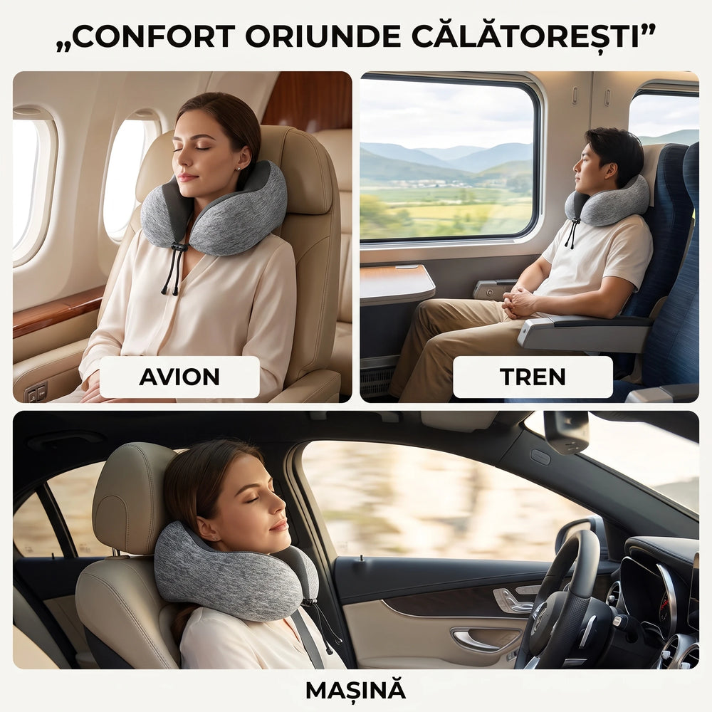 Pernă de călătorie cervicală 3D din memory foam, imaginea 5