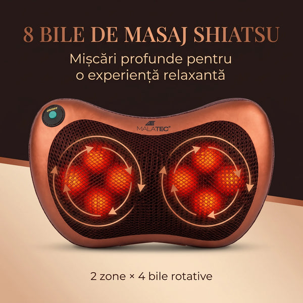 Perna de masaj Shiatsu pentru gât, spate și corp