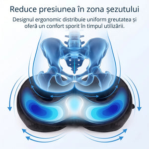 Perna de șezut cu husă dublă din catifea și mesh
