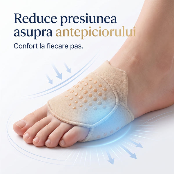 Pernute metatarsiene cu gel pentru antepicior, antialunecare, Bej – imaginea 2