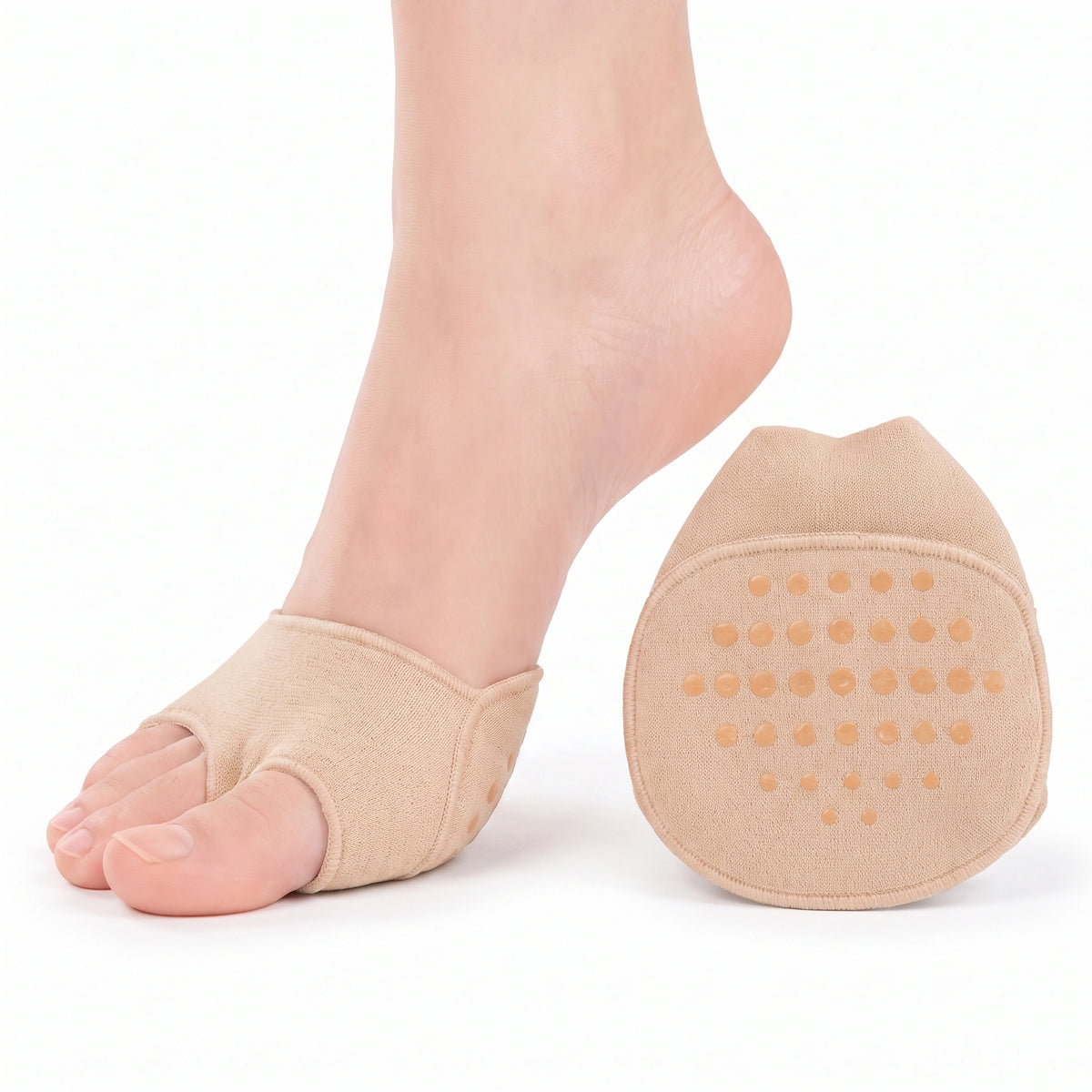 Pernute metatarsiene cu gel pentru antepicior, antialunecare, Bej – imaginea 3