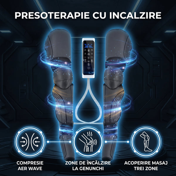 Aparatul de presoterapie cu compresie cu aer și masaj Shiatsu