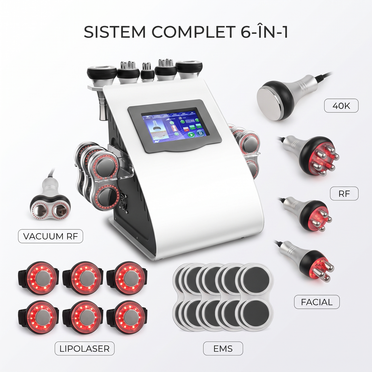 Aparatul de remodelare cu radiofrecvență, vacuum și lipolaser