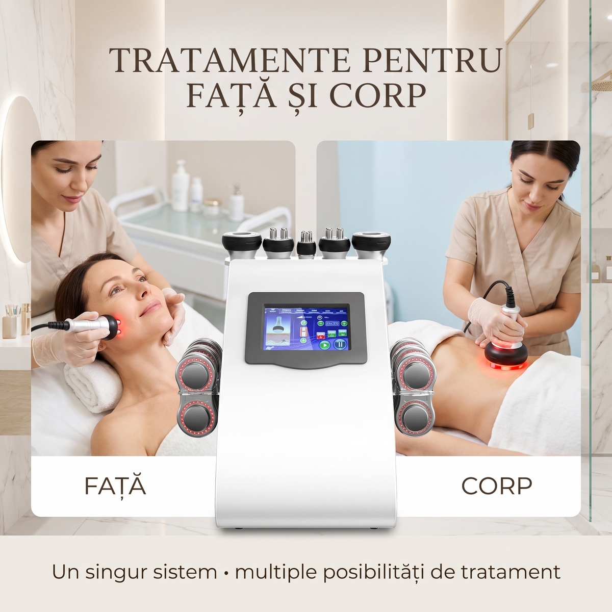 Aparat de remodelare corporală și facială 6 în 1 cu EMS