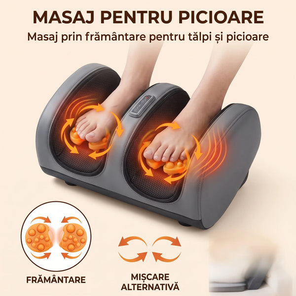 Saltea masaj corp intreg 5-in-1 cu role Shiatsu, vibratii si incalzire, OrtoZen 5D