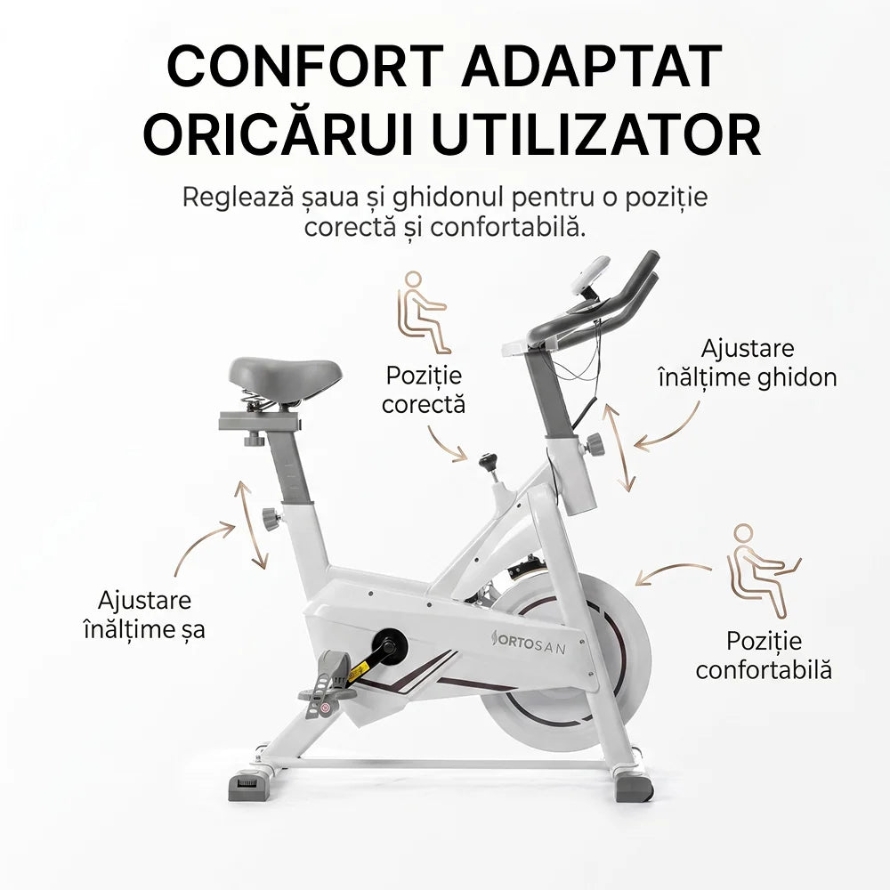 Bicicletă fitness spinning Ortosan SAN290, imaginea 4