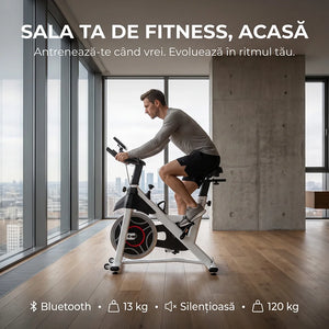 Bicicletă fitness spinning Ortosan SAN301 albă, imaginea 10