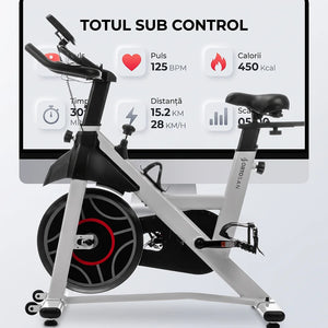 Bicicletă fitness spinning Ortosan SAN301 albă, imaginea 7