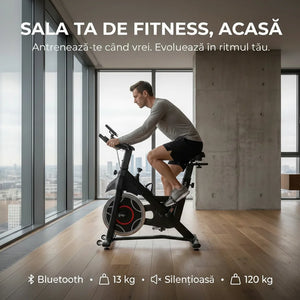 Bicicletă fitness spinning Ortosan SAN301 neagră, imaginea 11