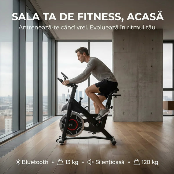 Bicicletă fitness spinning Ortosan SAN301 neagră, imaginea 11