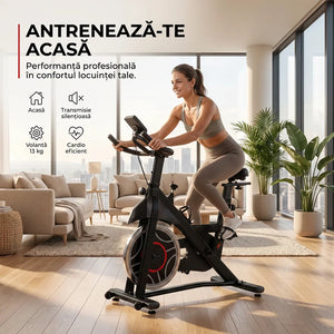 Bicicletă fitness spinning Ortosan SAN301 neagră, imaginea 12