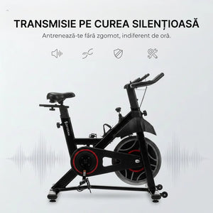 Bicicletă fitness spinning Ortosan SAN301 neagră, imaginea 7