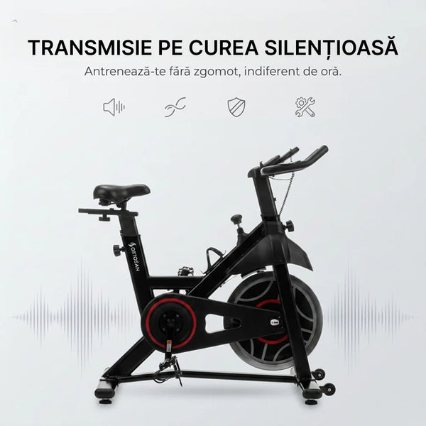 Bicicletă fitness spinning Ortosan SAN301 neagră, imaginea 7