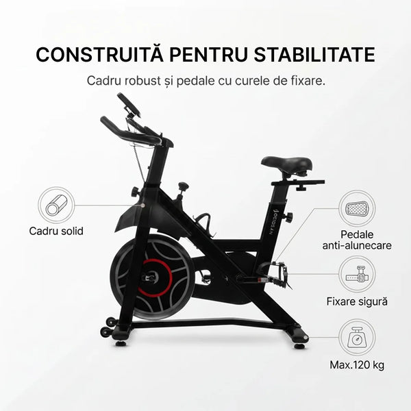 Bicicletă fitness spinning Ortosan SAN301 neagră, imaginea 9