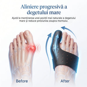 Atela corector monturi Hallux Valgus, reglabila, Unisex, M – imaginea 2