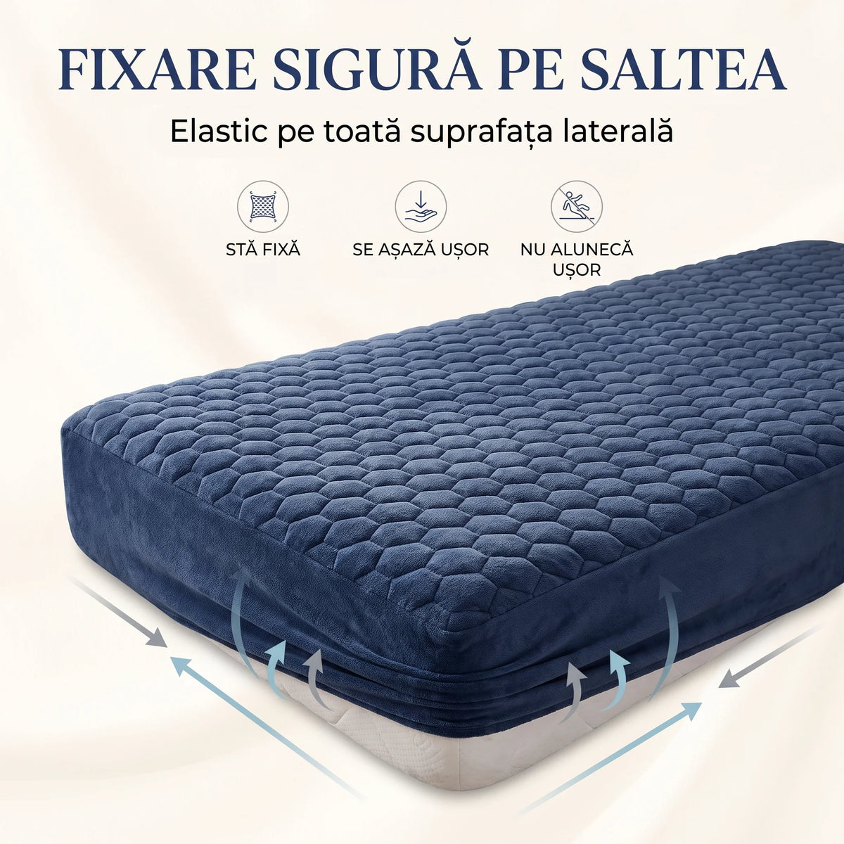 Set husă de pat plușată cu elastic, imaginea 4