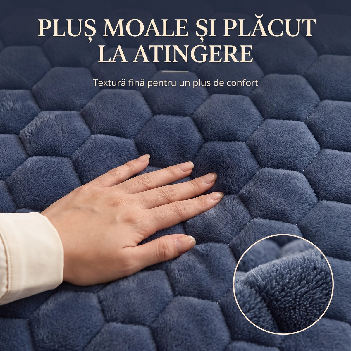 Set husă de pat plușată cu elastic, imaginea 6