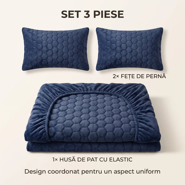 Set husă de pat plușată cu elastic, imaginea 7