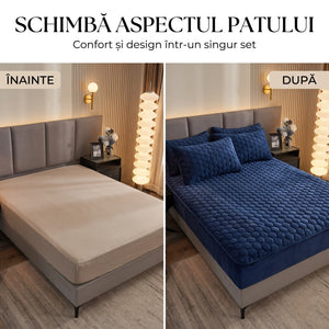 Set husă de pat plușată cu elastic, imaginea 8