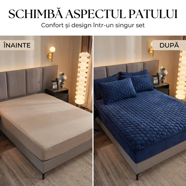 Set husă de pat plușată cu elastic, imaginea 8