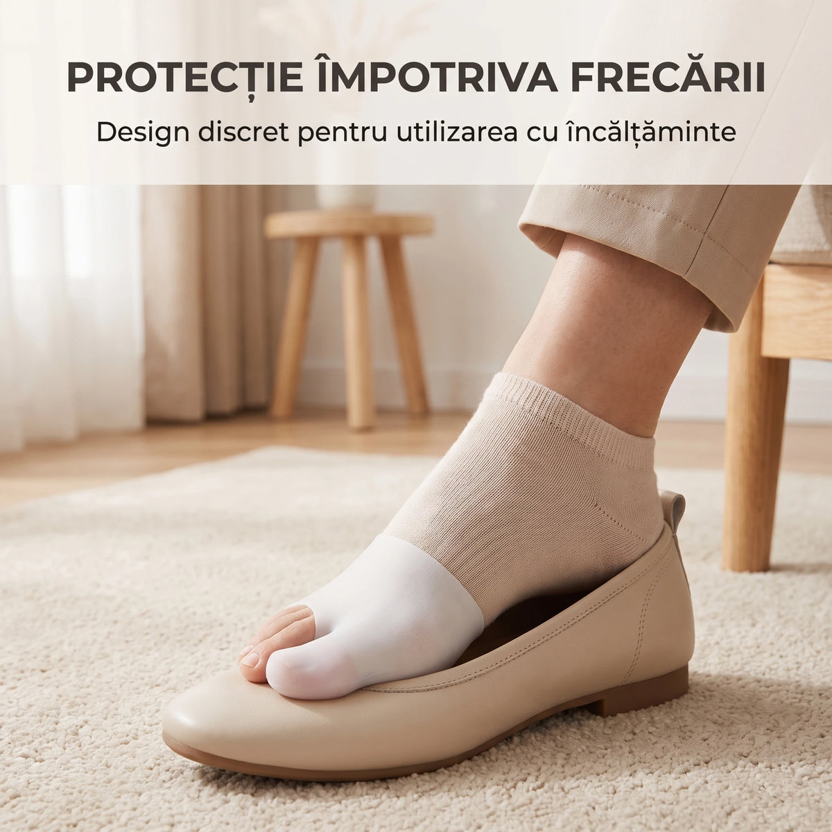 Corector monturi Hallux Valgus din gel silicon alb, imaginea 5